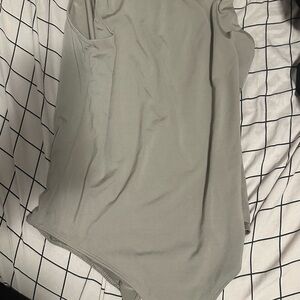 Dynamite Sleeveless Bodysuit in Tan, Size Medium